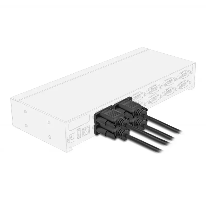 DeLOCK 86824 cavo seriale nero 2 m DB-9