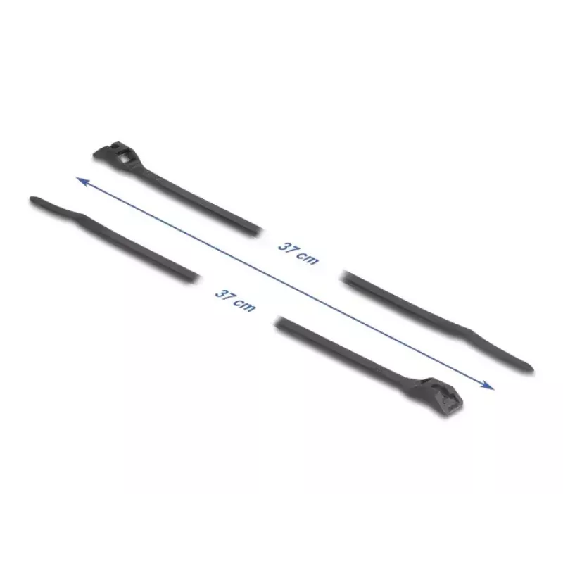 Fascetta riutilizzabile DeLOCK 19503 poliammide nero 370 mm 100 pezzi