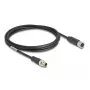 Cavo di rete DeLOCK M12 X-codificato 8 poli connettore maschio su connettore femmina Cat5e 2 m nero