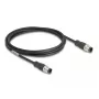 Cavo di rete DeLOCK M12 D-codificato 4 poli connettore maschio su connettore maschio Cat5e 2 m nero