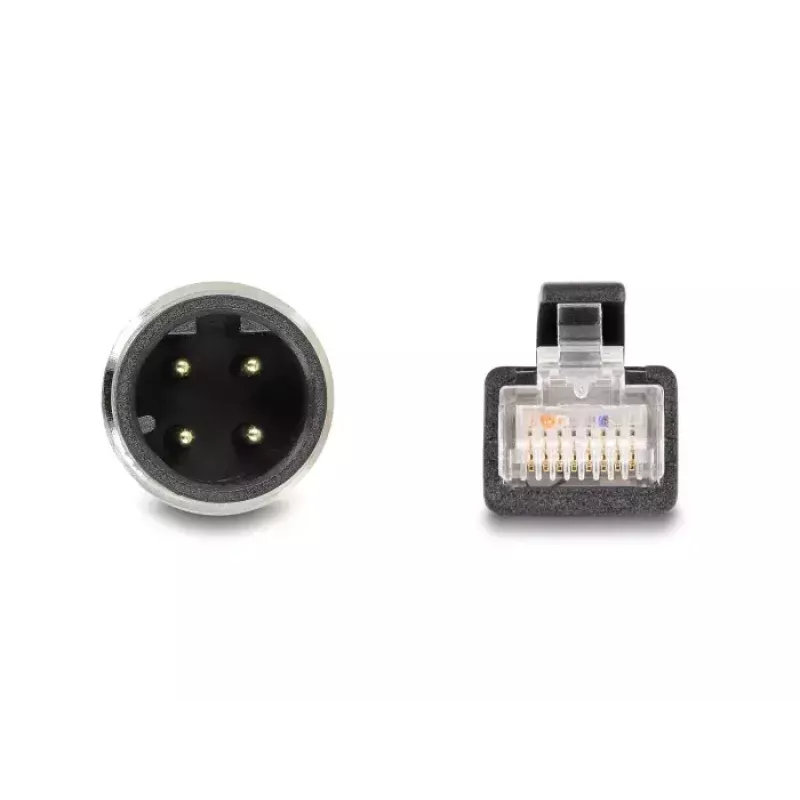 Cavo di rete DeLOCK M12 D-codificato 4 poli connettore maschio su connettore maschio RJ45 Cat5e 5 m nero