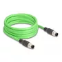Cavo di rete DeLOCK M12 A-codificato 8 poli maschio su maschio PUR (TPU) 5 m