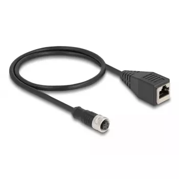 Cavo adattatore DeLOCK M12 D-codificato 4 poli femmina su femmina RJ45 50 cm