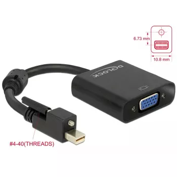 Adattatore cavo video DeLOCK 62641 Mini DisplayPort su VGA 0,25 m