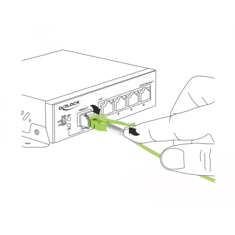 Cavo in fibra ottica DeLOCK 85688 1 m LC verde