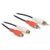 Cavo audio DeLOCK 85807 5 m 2 x RCA nero rosso bianco