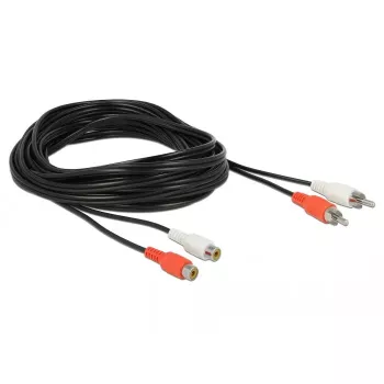 Cavo audio DeLOCK 85807 5 m 2 x RCA nero rosso bianco