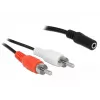 Cavo audio DeLOCK 85808 1,4 m 2xRCA 3,5 mm nero rosso bianco