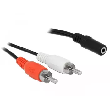 Cavo audio DeLOCK 85808 1,4 m 2xRCA 3,5 mm nero rosso bianco