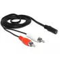 Cavo audio DeLOCK 85808 1,4 m 2xRCA 3,5 mm nero rosso bianco