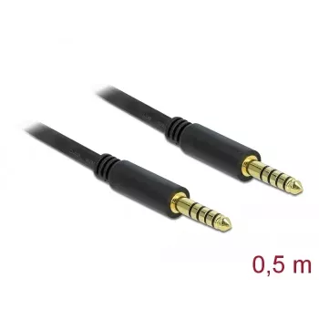 Cavo audio DeLOCK 85790 0,5 m 4,4 mm nero
