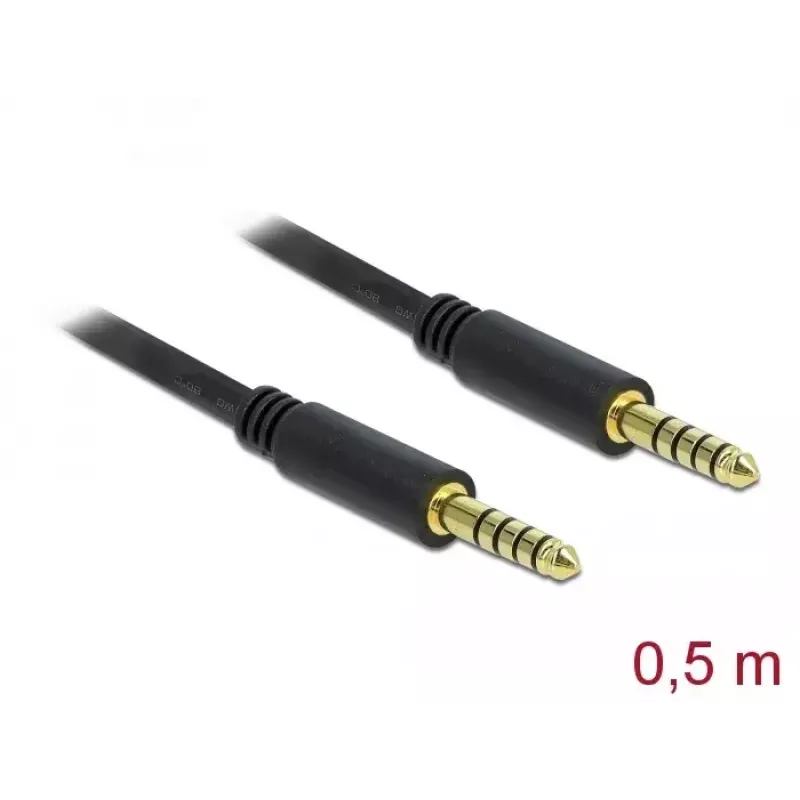 Cavo audio DeLOCK 85790 0,5 m 4,4 mm nero