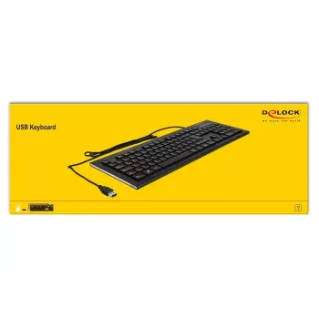 Tastiera DeLOCK 12672 Office USB QWERTZ tedesco nero