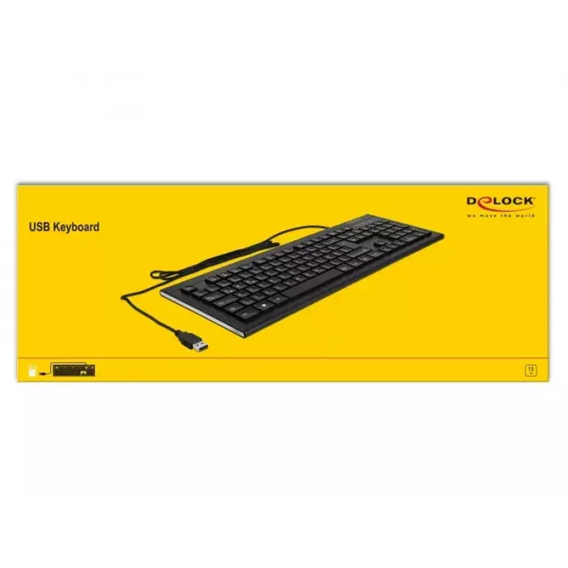 Tastiera DeLOCK 12672 Office USB QWERTZ tedesco nero