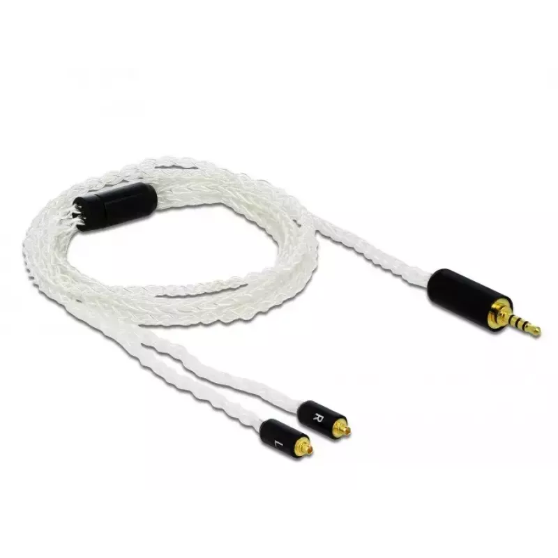 Cavo audio DeLOCK 85848 1,2 m 2,5 mm 2x MMCX bianco