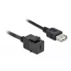Modulo Keystone DeLOCK 86384 piatto nero USB C