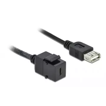 Modulo Keystone DeLOCK 86384 piatto nero USB C