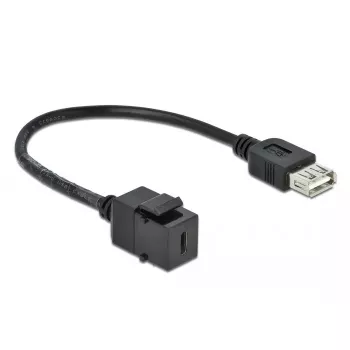 Modulo Keystone DeLOCK 86384 piatto nero USB C