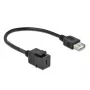 Modulo Keystone DeLOCK 86384 piatto nero USB C