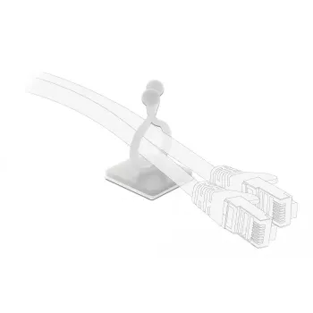 Gancio portacavo DeLOCK 60175 naturale 10 pz.