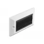 DeLOCK Piastra di copertura per gestione cavi 146 x 86 mm con strisce a spazzola nere, bianco (66492)