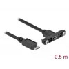 Cavo DeLOCK USB 2.0 Micro-B femmina per montaggio a pannello a USB 2.0 Micro-B maschio 0,5 m