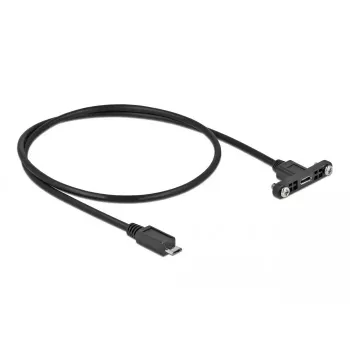 Cavo DeLOCK USB 2.0 Micro-B femmina per montaggio a pannello a USB 2.0 Micro-B maschio 0,5 m