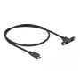 Cavo DeLOCK USB 2.0 Micro-B femmina per montaggio a pannello a USB 2.0 Micro-B maschio 0,5 m