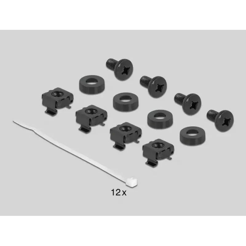 Pannello con setole DeLOCK 10 pollici barra passacavi con piastra di supporto cavi 1 U nero