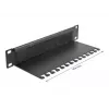 Pannello con setole DeLOCK 10 pollici barra passacavi con piastra di supporto cavi 1 U nero