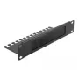 Pannello con setole DeLOCK 10 pollici barra passacavi con piastra di supporto cavi 1 U nero