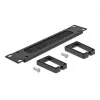 Pannello con setole DeLOCK 10 pollici barra passacavi con 2 ganci 1U nero
