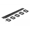 Pannello con setole DeLOCK 19 pollici barra passacavi con 5 ganci 1U nero