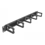 Pannello con setole DeLOCK 19 pollici barra passacavi con 5 ganci 1U nero