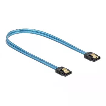 Cavo SATA DeLOCK 82133 effetto UV-Glow blu 70 cm