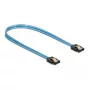 Cavo SATA DeLOCK 82133 effetto UV-Glow blu 70 cm