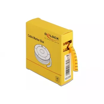 Marcatore per cavi DeLOCK 18356 giallo 500 pz.