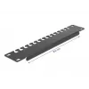 Pannello di gestione cavi DeLOCK 10 pollici guida di supporto cavi 1U nero