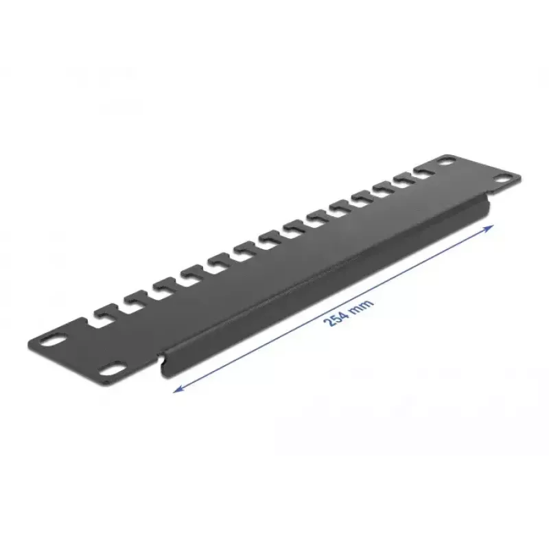 Pannello di gestione cavi DeLOCK 10 pollici guida di supporto cavi 1U nero