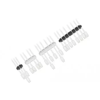 Fermacavi DeLOCK 18402 set combinato autoadesivo 4 pezzi nero bianco