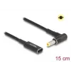 Cavo adattatore DeLOCK USB Type-C femmina su 5,5 x 2,5 mm maschio 90° angolare 15 cm