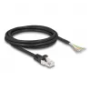 Cavo DeLOCK RJ50 maschio su estremità aperte S/FTP 2 m nero