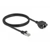 Cavo di prolunga di rete DeLOCK S/FTP RJ45 maschio su RJ45 femmina Cat.6A 1 m nero 87001