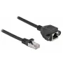 Cavo di prolunga di rete DeLOCK S/FTP RJ45 maschio su RJ45 femmina Cat.6A 1 m nero 87001