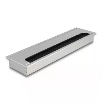 Passacavi da scrivania DELOCK 66863, argento, 80×300×28 mm, 1 pezzo