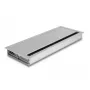 Passacavi DELOCK 66864 per scrivania, argento, 120×300×28 mm