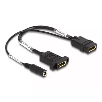 Cavo DisplayPort DeLOCK 4K 60 Hz alimentazione DC 0,30 m montaggio a pannello