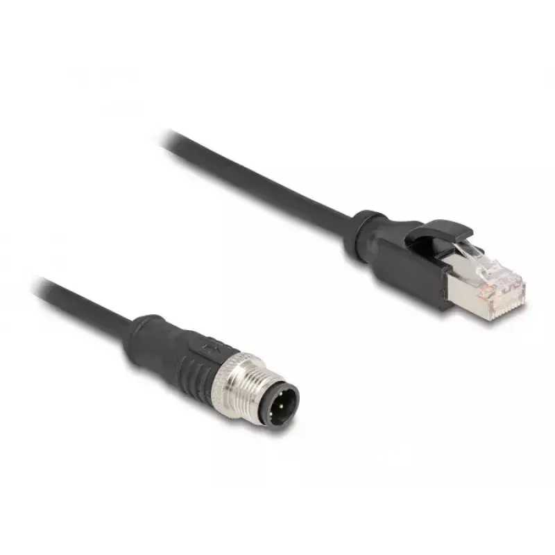 Cavo adattatore DeLOCK M12 codifica D 4 poli maschio su RJ45 maschio 50 cm