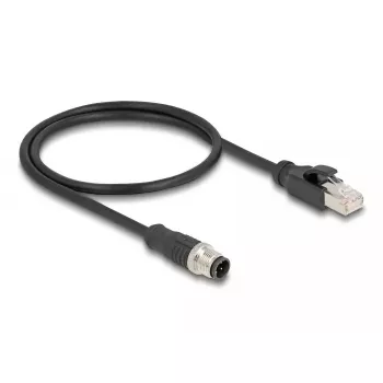 Cavo adattatore DeLOCK M12 codifica D 4 poli maschio su RJ45 maschio 50 cm