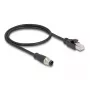 Cavo adattatore DeLOCK M12 codifica D 4 poli maschio su RJ45 maschio 50 cm